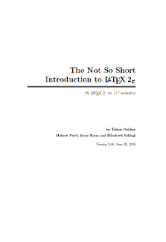 The Not So Short Introduction to LATEX 2e