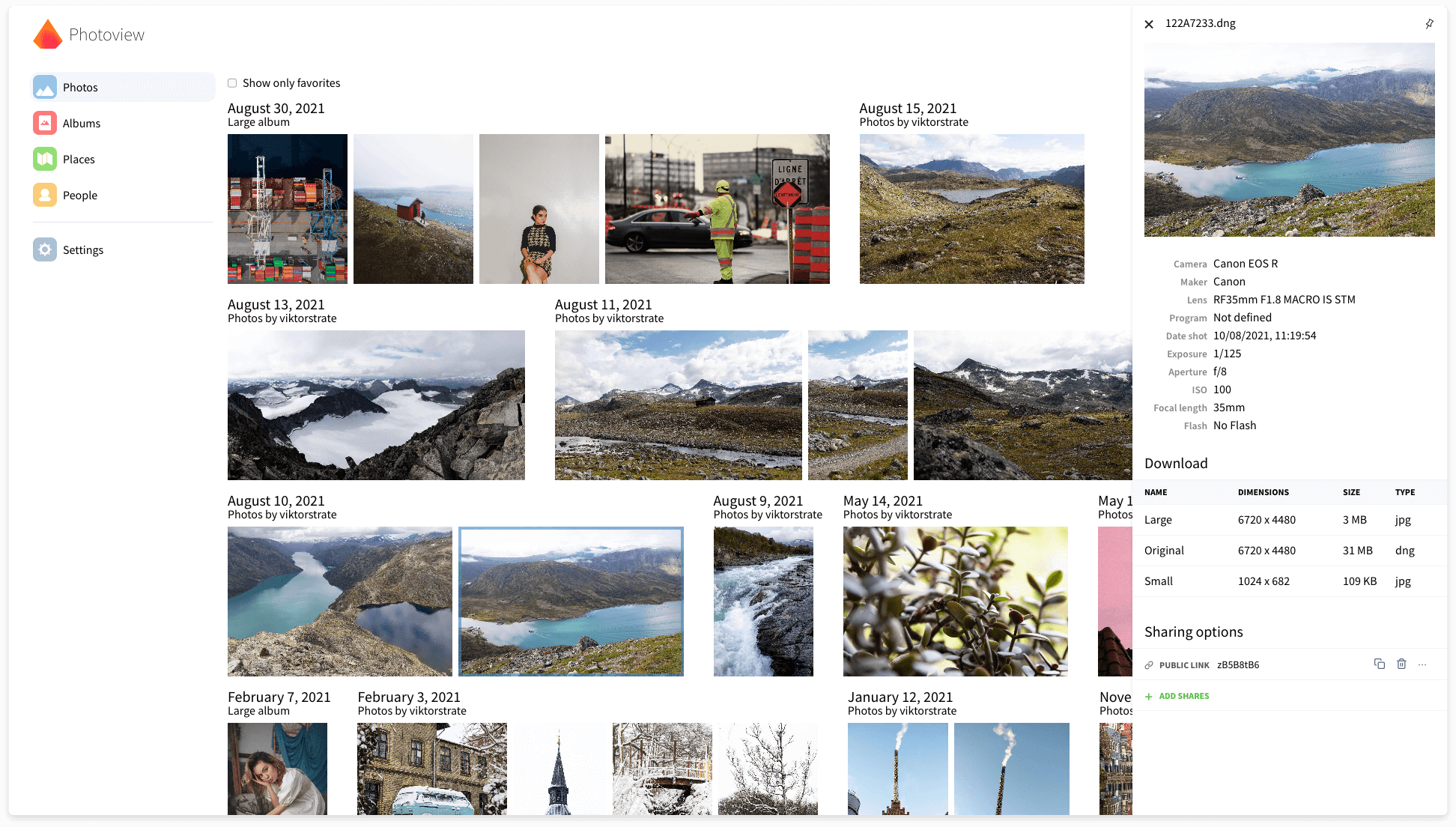 Photoview in action